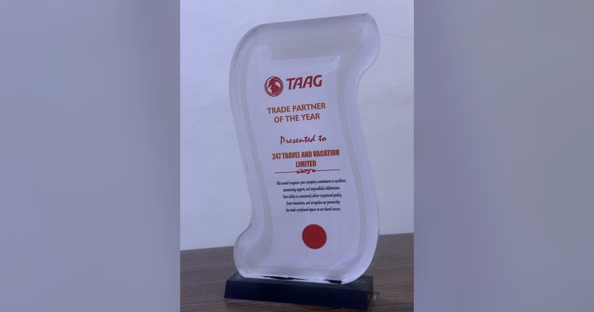 247 Travels TAAG Trade Partner of the Year 2024 ✈️