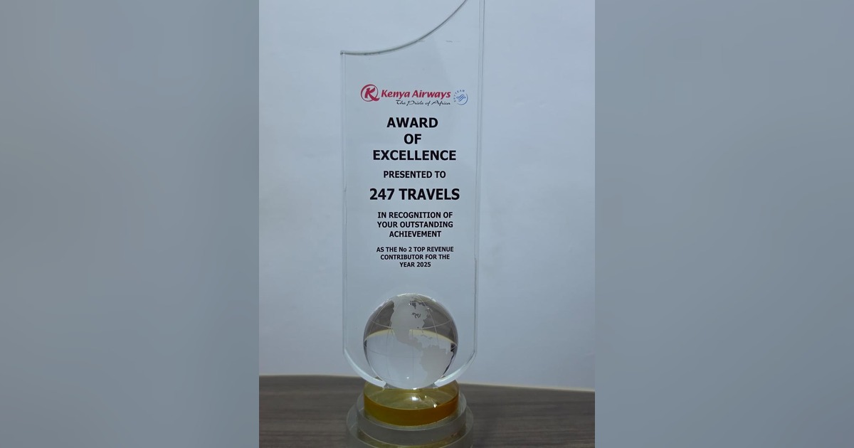 247 Travels Ranked No. 2 Top Revenue Contributor – Kenya Airways 2025 ✈️